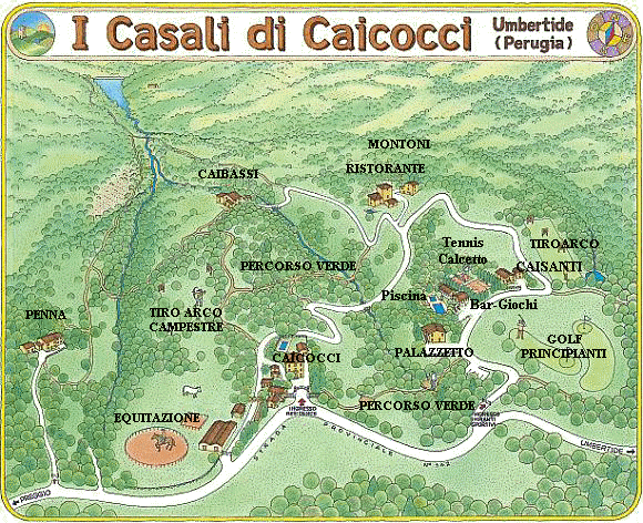 cartina dei Casali di Caicocci